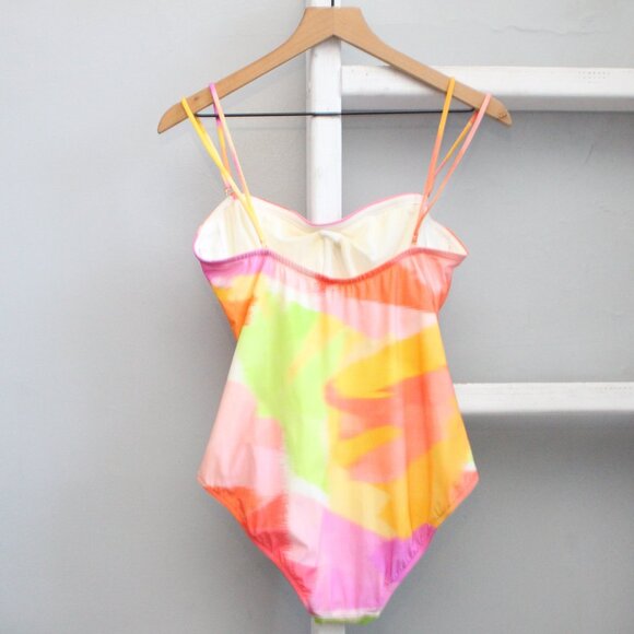 Maryan Mehlhorn Colorful Chain Accent Underwire One-Piece Swimsuit Size 12 C - Picture 2 of 8